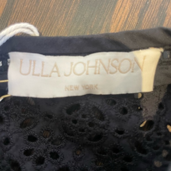 NEW WTA: Ulla Johnson Black Blouse with Puffed Sleeves and Eyelet Detail Size 00 - Picture 13 of 13